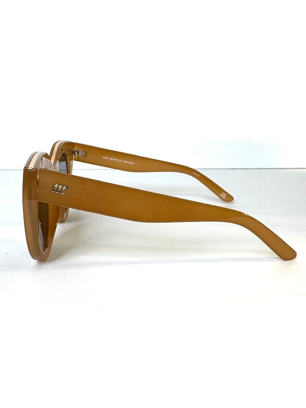LE SPECS Air Heart Cat Eye Sunglasses Caramel With Gold